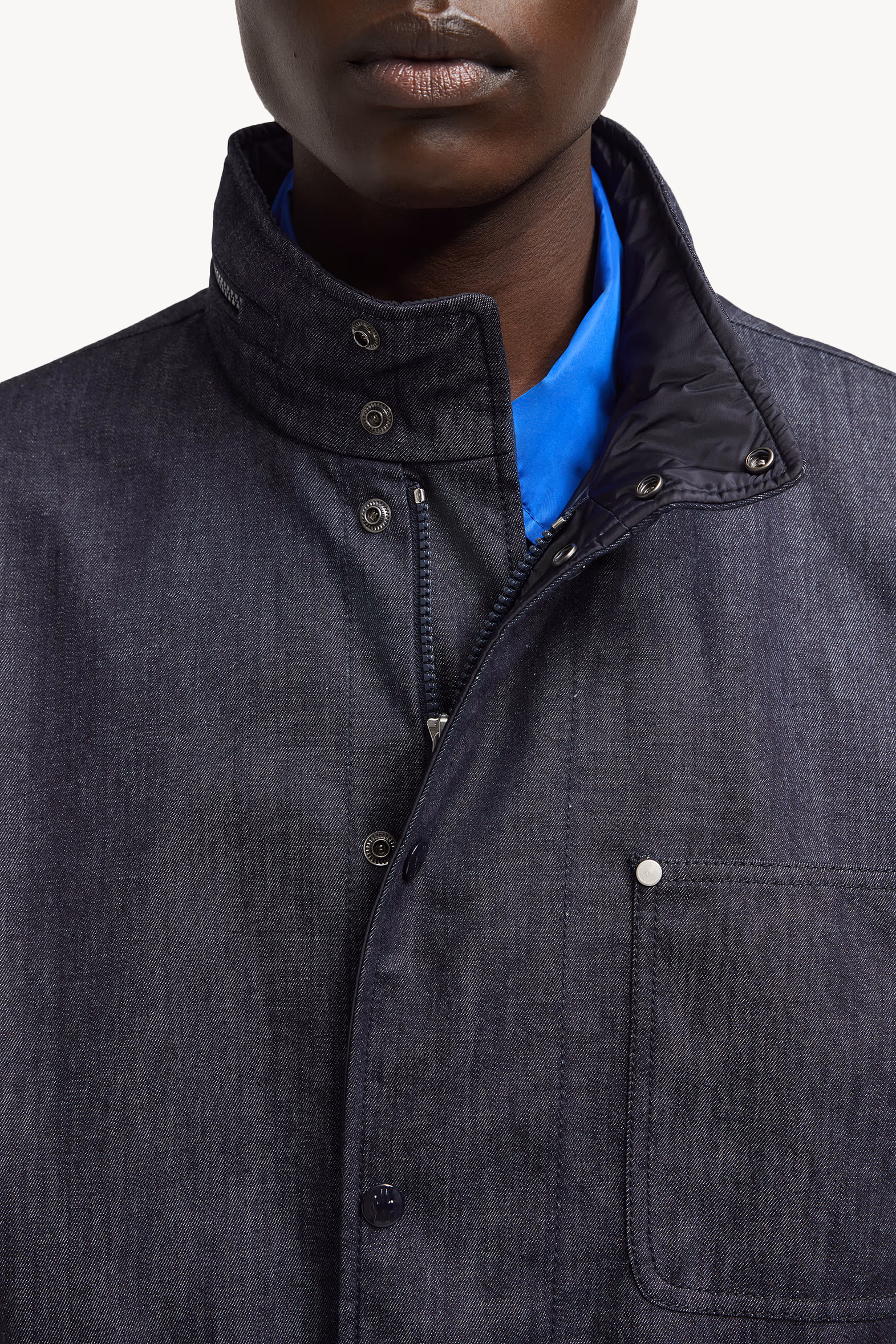Veste utilitaire Chesery en denim Hommes Bleu Jean Moncler 6